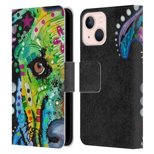 Dean Russo Dogs Bulldog Leather Book Wallet Case Cover For Apple iPhone 13 Mini