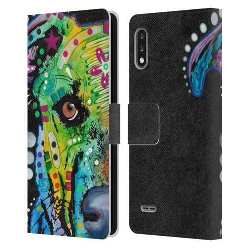 Dean Russo Dogs Bulldog Leather Book Wallet Case Cover For LG K22