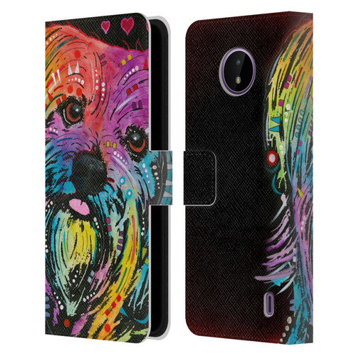Dean Russo Dogs Yorkie Leather Book Wallet Case Cover For Nokia C10 / C20