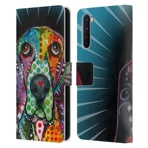 Dean Russo Dogs Hound Leather Book Wallet Case Cover For OnePlus Nord 5G