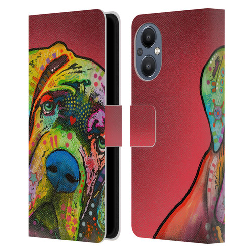 Dean Russo Dogs Mastiff Leather Book Wallet Case Cover For OnePlus Nord N20 5G
