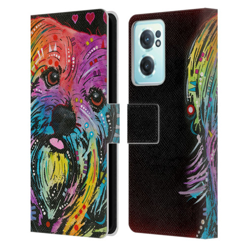 Dean Russo Dogs Yorkie Leather Book Wallet Case Cover For OnePlus Nord CE 2 5G