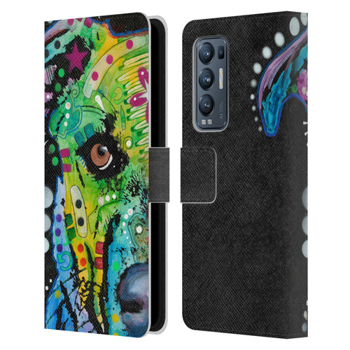 Dean Russo Dogs Bulldog Leather Book Wallet Case Cover For OPPO Find X3 Neo / Reno5 Pro+ 5G