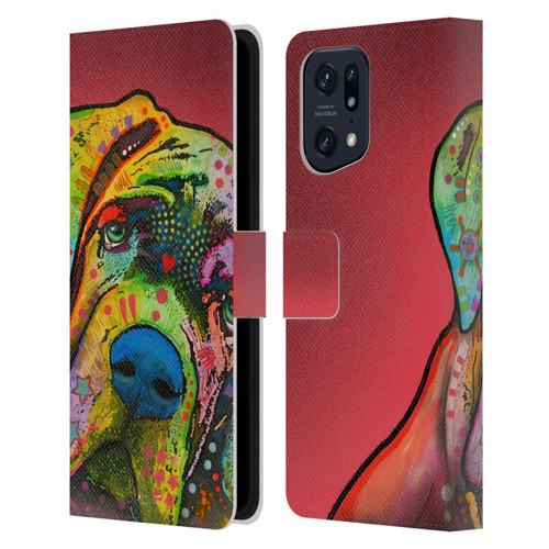 Dean Russo Dogs Mastiff Leather Book Wallet Case Cover For OPPO Find X5