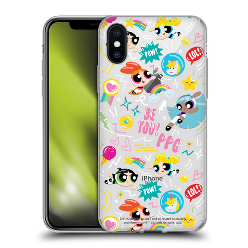 The Powerpuff Girls Graphics Icons Soft Gel Case for Apple iPhone X / iPhone XS