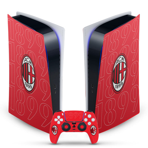 AC Milan Art 1899 Black Logo Vinyl Sticker Skin Decal Cover for Sony PS5 Digital Edition Bundle