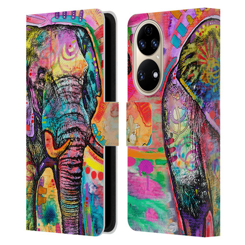 Dean Russo Wildlife 2 Elephant Leather Book Wallet Case Cover For Huawei P50