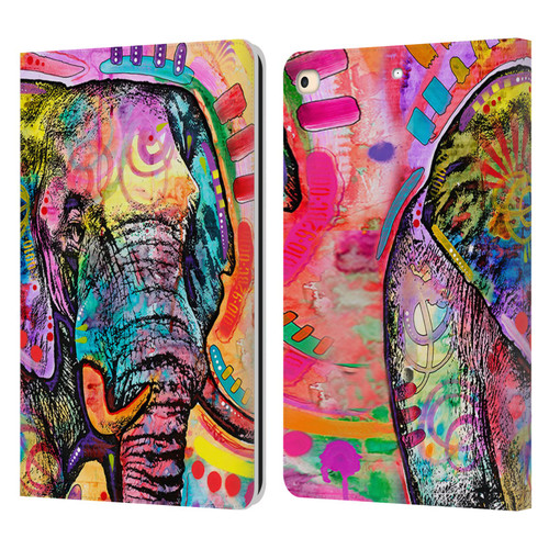 Dean Russo Wildlife 2 Elephant Leather Book Wallet Case Cover For Apple iPad 9.7 2017 / iPad 9.7 2018