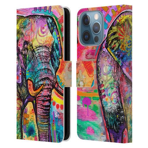 Dean Russo Wildlife 2 Elephant Leather Book Wallet Case Cover For Apple iPhone 13 Pro