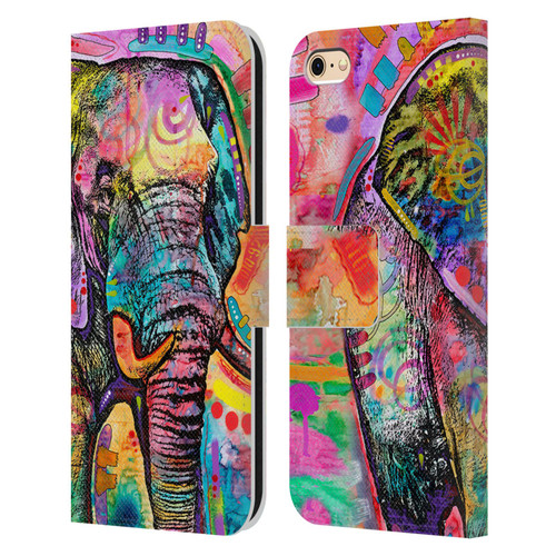 Dean Russo Wildlife 2 Elephant Leather Book Wallet Case Cover For Apple iPhone 6 / iPhone 6s