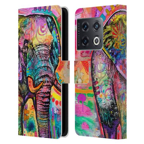 Dean Russo Wildlife 2 Elephant Leather Book Wallet Case Cover For OnePlus 10 Pro