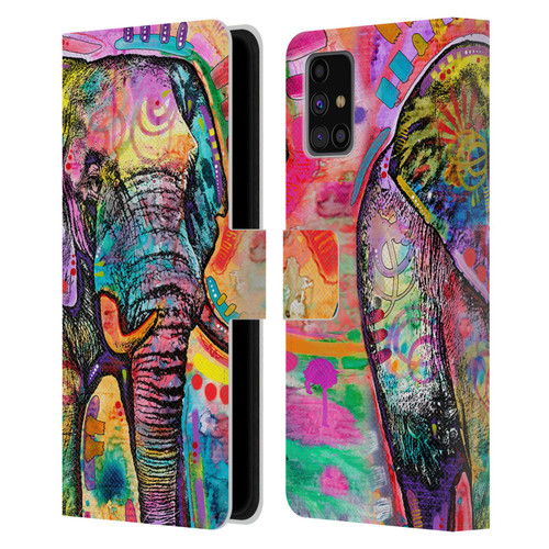Dean Russo Wildlife 2 Elephant Leather Book Wallet Case Cover For Samsung Galaxy M31s (2020)