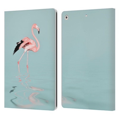 LebensArt Beings Flamingo Leather Book Wallet Case Cover For Apple iPad 10.2 2019/2020/2021