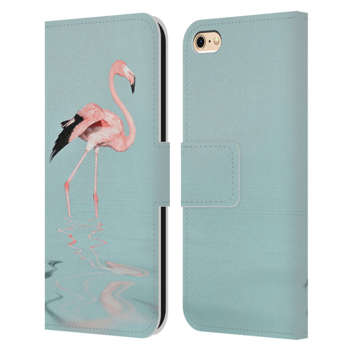 LebensArt Beings Flamingo Leather Book Wallet Case Cover For Apple iPhone 6 / iPhone 6s