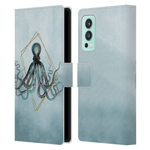 LebensArt Beings Octopus Leather Book Wallet Case Cover For OnePlus Nord 2 5G