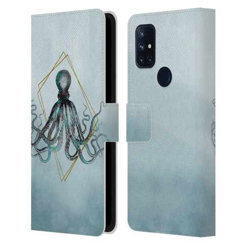 LebensArt Beings Octopus Leather Book Wallet Case Cover For OnePlus Nord N10 5G