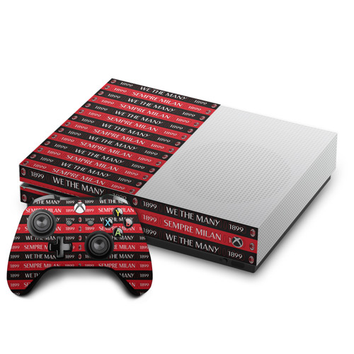 AC Milan Art Milan 1899 Vinyl Sticker Skin Decal Cover for Microsoft One S Console & Controller
