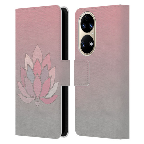 LebensArt Pastels Lotus Leather Book Wallet Case Cover For Huawei P50