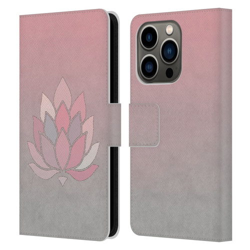 LebensArt Pastels Lotus Leather Book Wallet Case Cover For Apple iPhone 14 Pro