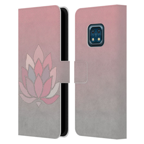 LebensArt Pastels Lotus Leather Book Wallet Case Cover For Nokia XR20