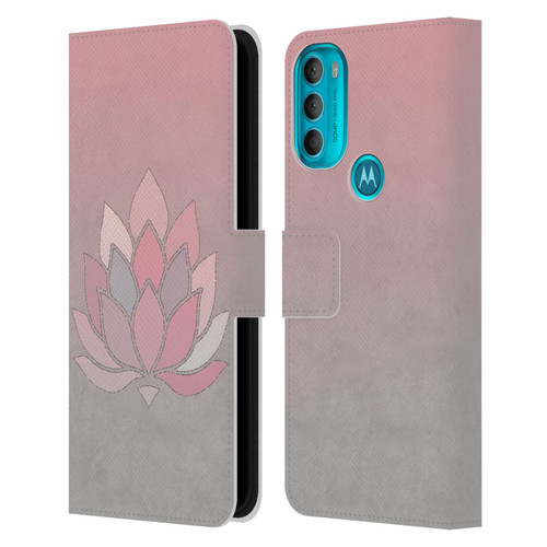 LebensArt Pastels Lotus Leather Book Wallet Case Cover For Motorola Moto G71 5G