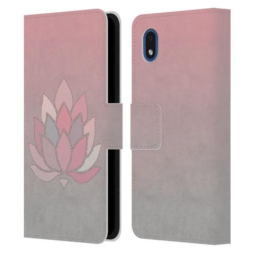 LebensArt Pastels Lotus Leather Book Wallet Case Cover For Samsung Galaxy A01 Core (2020)