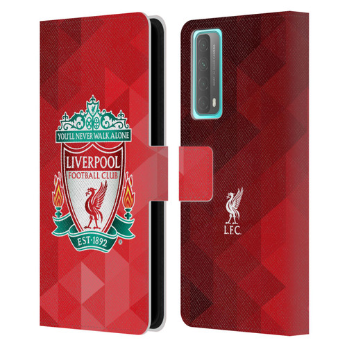Liverpool Football Club Crest 1 Red Geometric 1 Leather Book Wallet Case Cover For Huawei P Smart (2021)