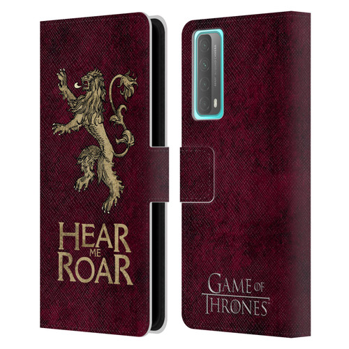 HBO Game of Thrones Dark Distressed Look Sigils Lannister Leather Book Wallet Case Cover For Huawei P Smart (2021)