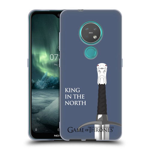 HBO Game of Thrones Graphics Longclaw King North Soft Gel Case for Nokia 6.2 / 7.2