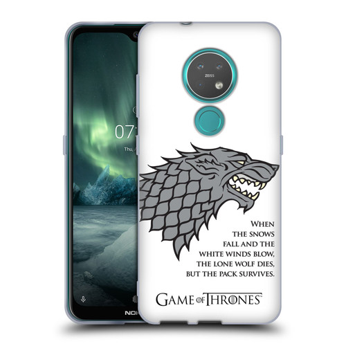 HBO Game of Thrones Graphics White Winds Soft Gel Case for Nokia 6.2 / 7.2