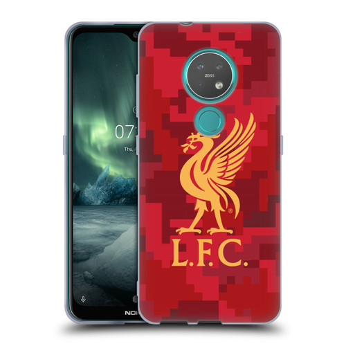 Liverpool Football Club Digital Camouflage Home Red Soft Gel Case for Nokia 6.2 / 7.2