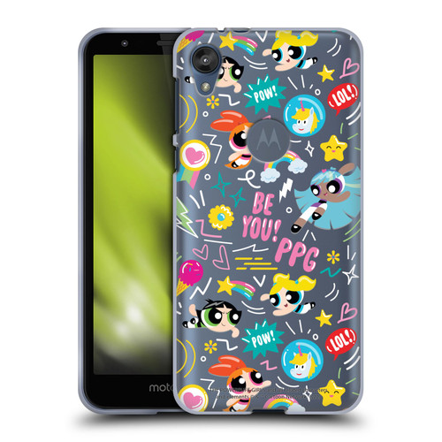 The Powerpuff Girls Graphics Icons Soft Gel Case for Motorola Moto E6