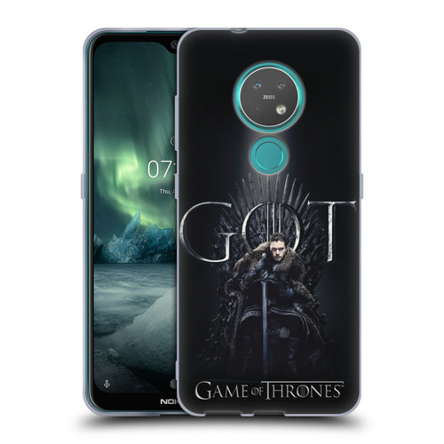 HBO Game of Thrones Season 8 For The Throne 1 Jon Snow Soft Gel Case for Nokia 6.2 / 7.2