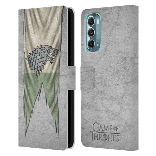 HBO Game of Thrones Sigil Flags Stark Leather Book Wallet Case Cover For Motorola Moto G Stylus 5G (2022)