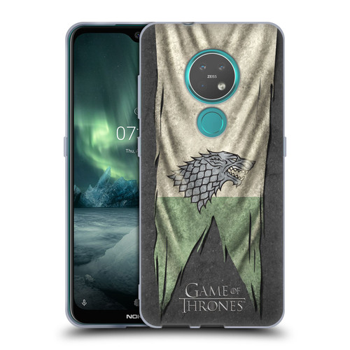 HBO Game of Thrones Sigil Flags Stark Soft Gel Case for Nokia 6.2 / 7.2