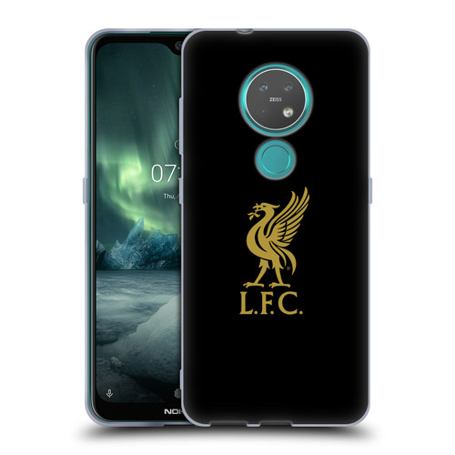 Liverpool Football Club Liver Bird Gold Logo On Black Soft Gel Case for Nokia 6.2 / 7.2