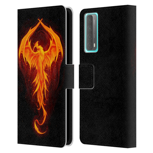 Christos Karapanos Dark Hours Dragon Phoenix Leather Book Wallet Case Cover For Huawei P Smart (2021)