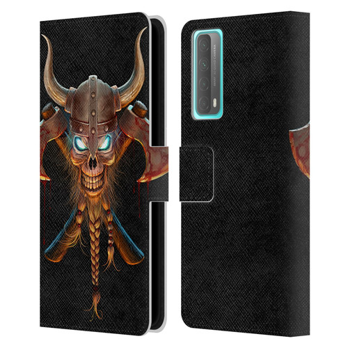 Christos Karapanos Horror 4 Viking Leather Book Wallet Case Cover For Huawei P Smart (2021)