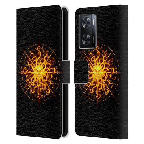 Christos Karapanos Mythical Art Helios Leather Book Wallet Case Cover For OPPO A57s