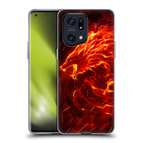 Christos Karapanos Mythical Art Wolf Spirit Soft Gel Case for OPPO Find X5 Pro