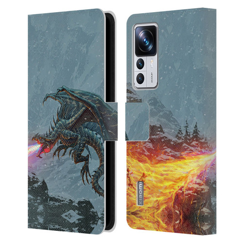 Christos Karapanos Mythical Art Power Of The Dragon Flame Leather Book Wallet Case Cover For Xiaomi 12T Pro