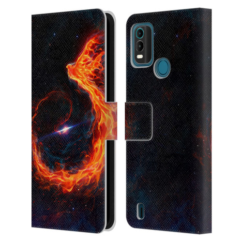Christos Karapanos Phoenix Out Of Space Leather Book Wallet Case Cover For Nokia G11 Plus
