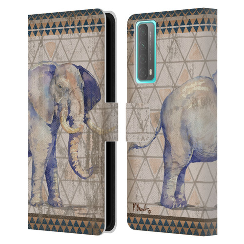 Paul Brent Animals Tribal Elephant Leather Book Wallet Case Cover For Huawei P Smart (2021)