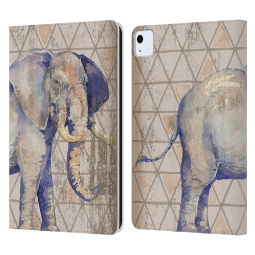 Paul Brent Animals Tribal Elephant Leather Book Wallet Case Cover For Apple iPad Air 2020 / 2022