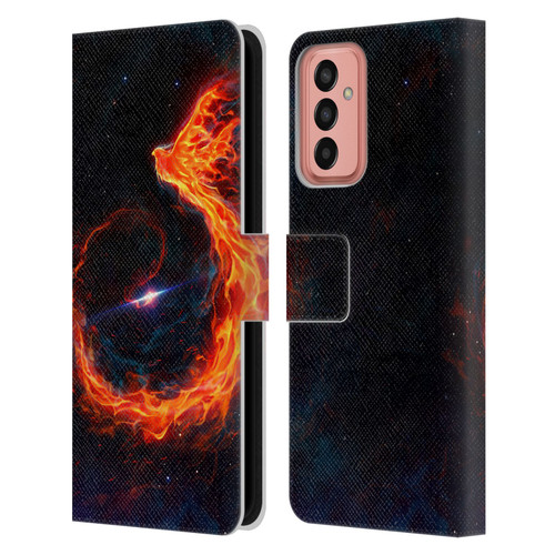 Christos Karapanos Phoenix Out Of Space Leather Book Wallet Case Cover For Samsung Galaxy M13 (2022)