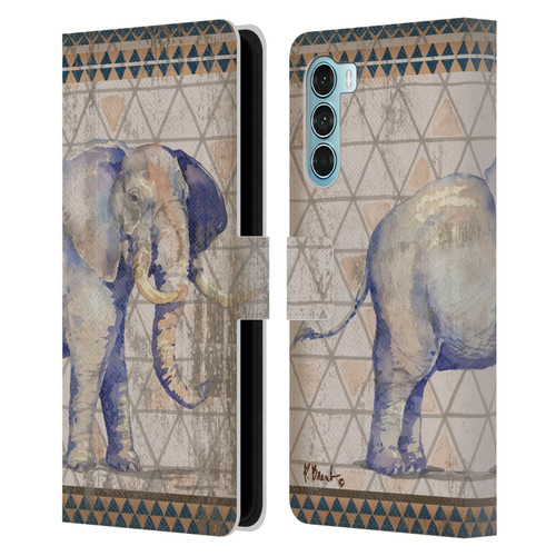 Paul Brent Animals Tribal Elephant Leather Book Wallet Case Cover For Motorola Edge S30 / Moto G200 5G