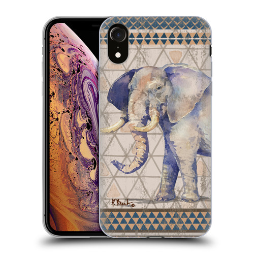Paul Brent Animals Tribal Elephant Soft Gel Case for Apple iPhone XR