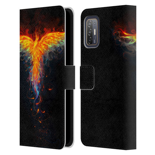 Christos Karapanos Phoenix 2 Bird 3 Leather Book Wallet Case Cover For HTC Desire 21 Pro 5G