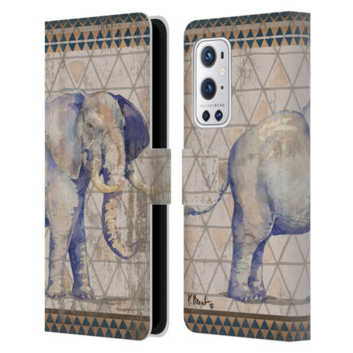 Paul Brent Animals Tribal Elephant Leather Book Wallet Case Cover For OnePlus 9 Pro
