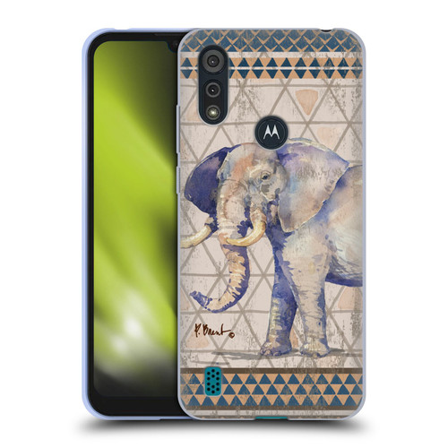 Paul Brent Animals Tribal Elephant Soft Gel Case for Motorola Moto E6s (2020)